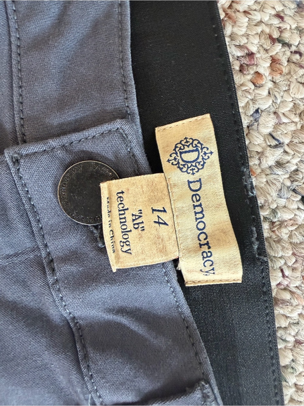 Democracy Slate Gray Straight Leg Pants - Picture 3 of 4